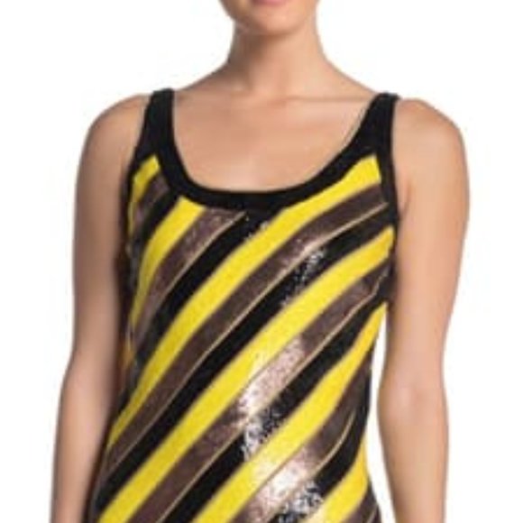 Diane von Furstenberg Silk Striped Dress NWT S - Picture 2 of 3